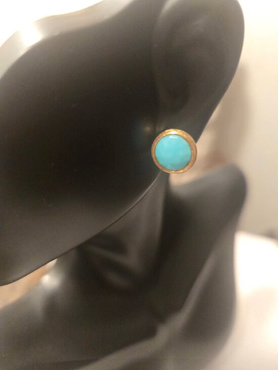 Marco Bicego Jewelry - MARCO Bicego Jaipur color faceted Turquoise & 18kt yellow gold stud earrings